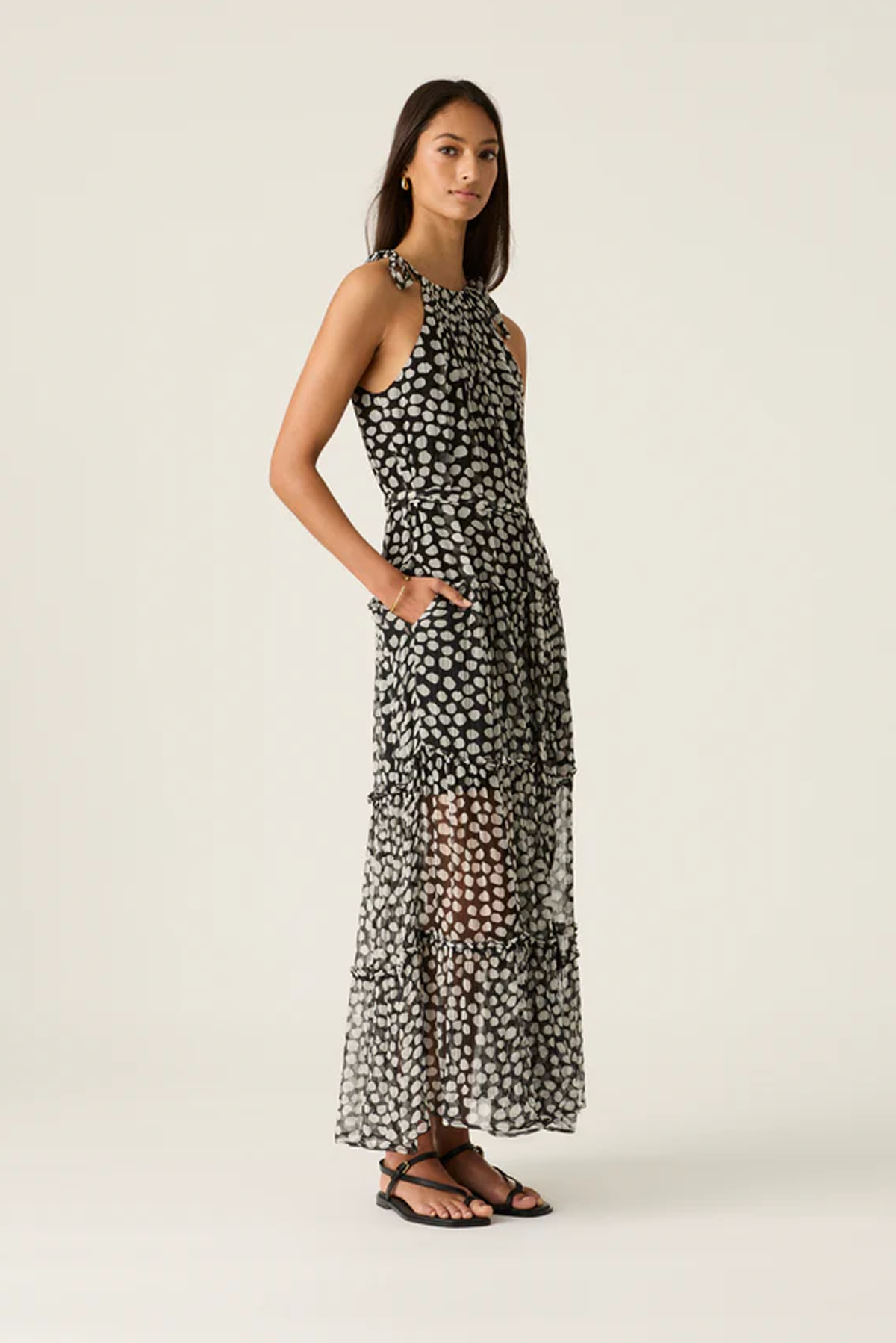 AVA SPOTS MAXI DRESS