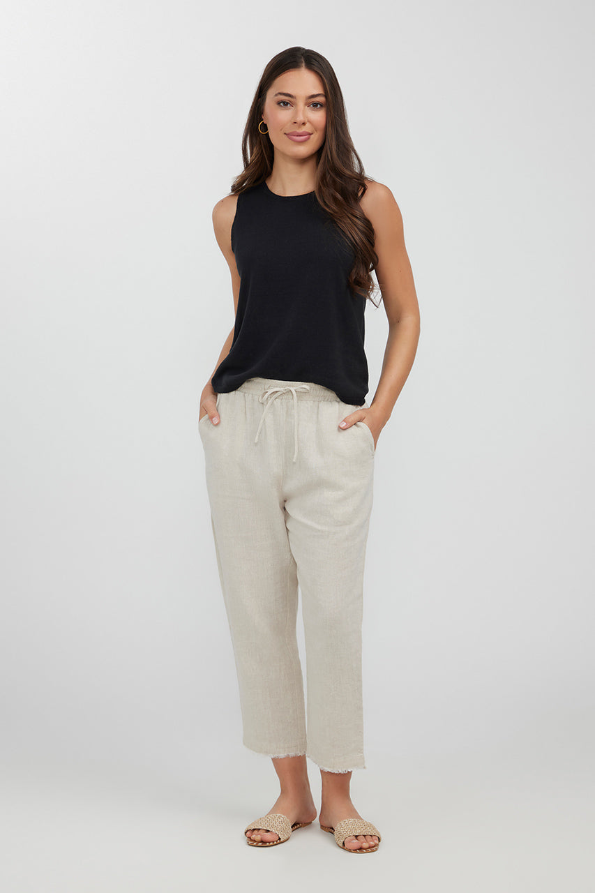 LIDO 3/4 LINEN PANT