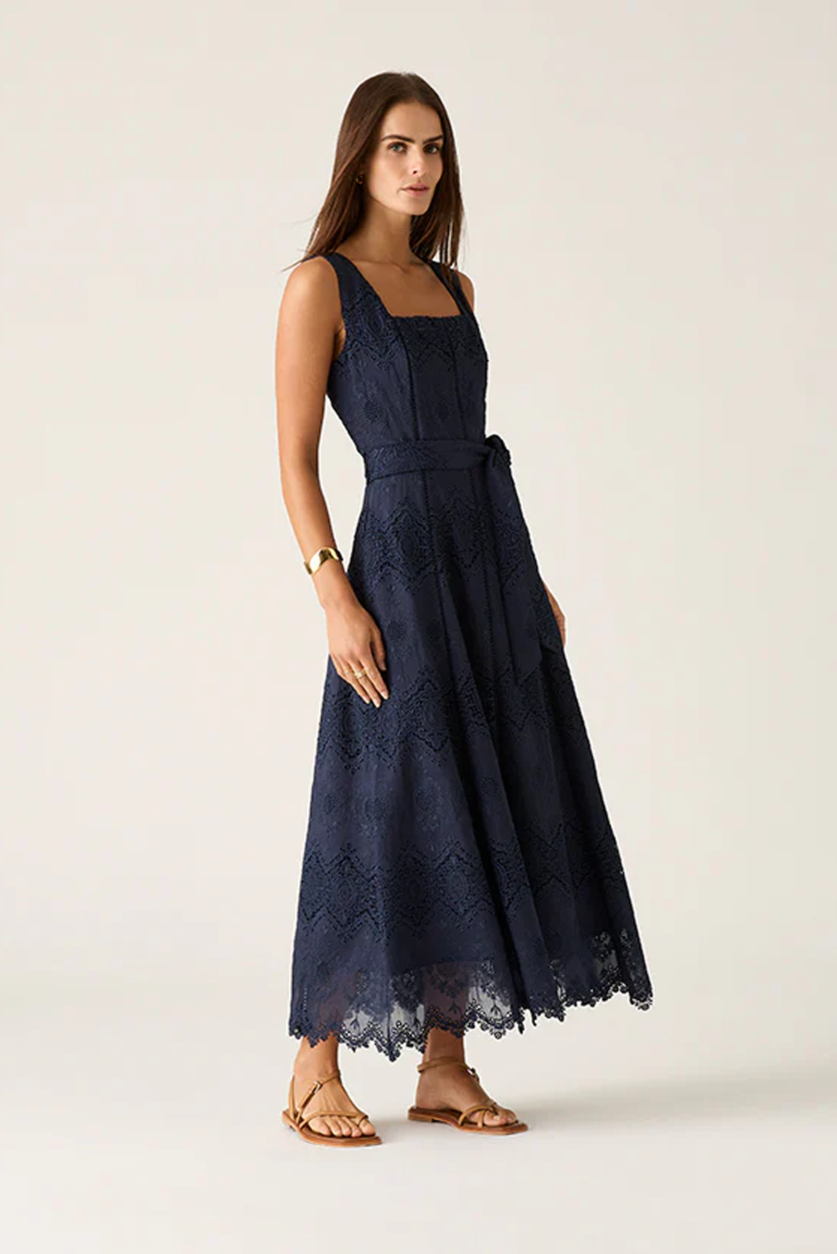 MARIANA EMBROIDERY MIDI DRESS