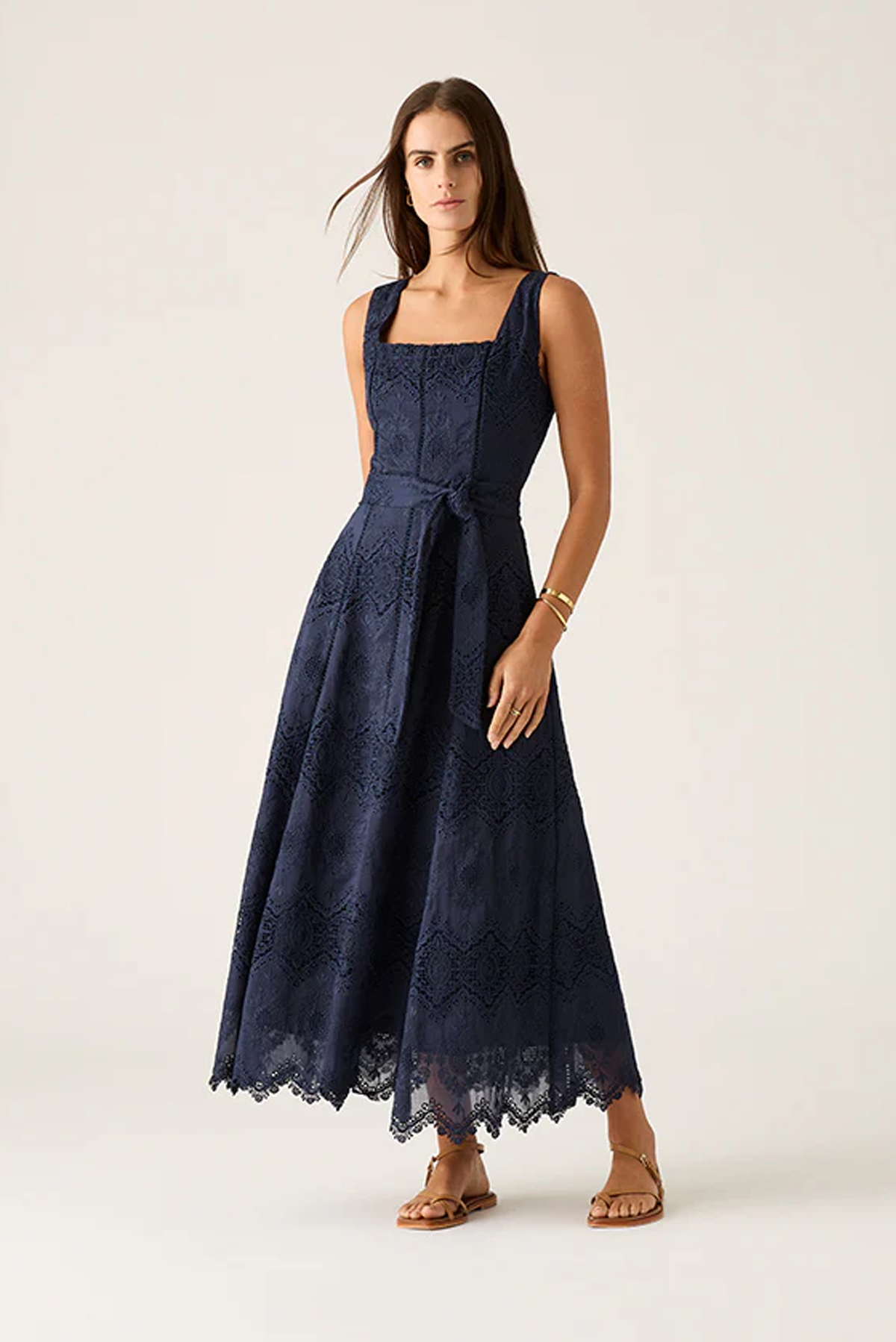 MARIANA EMBROIDERY MIDI DRESS