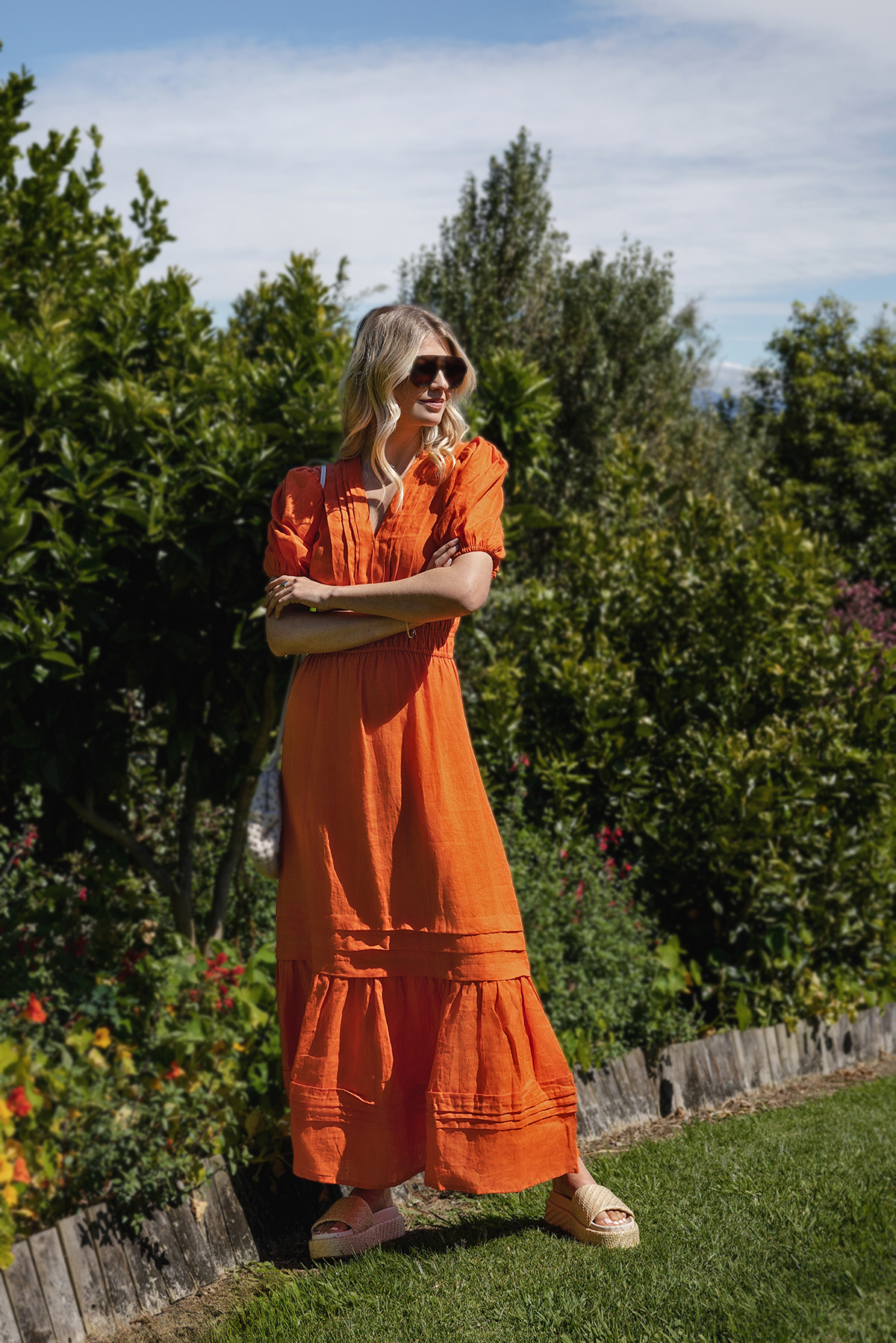 PATH LINEN DRESS