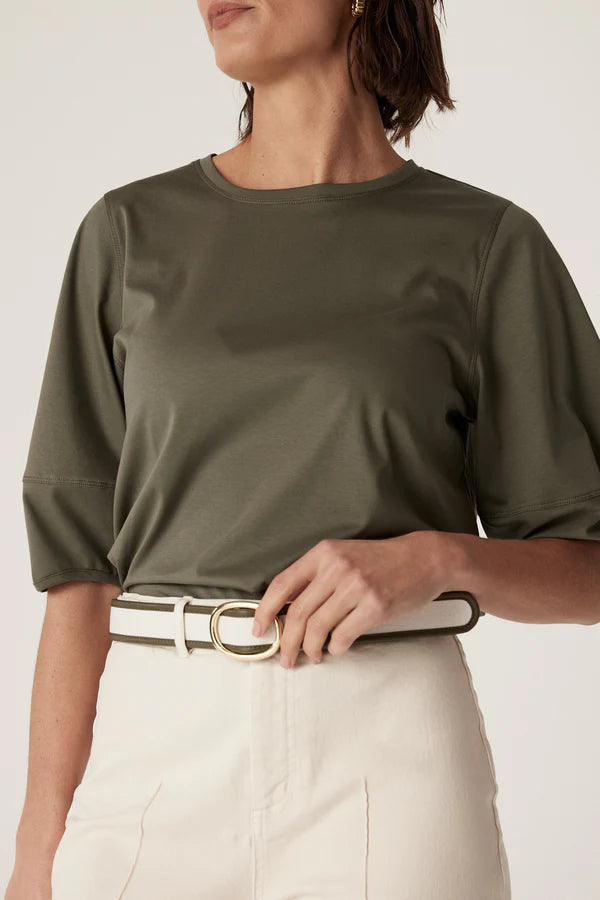 PIMA LANTERN SLEEVE TOP