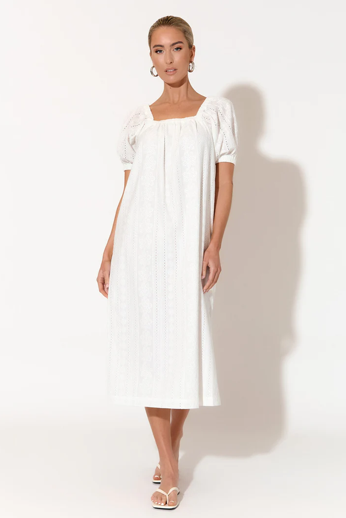 SELENE BRODERIE MIDI DRESS