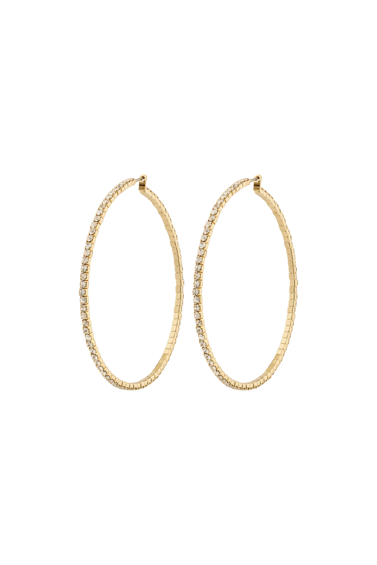 SIDNEY CRYSTAL HOOP EARRINGS