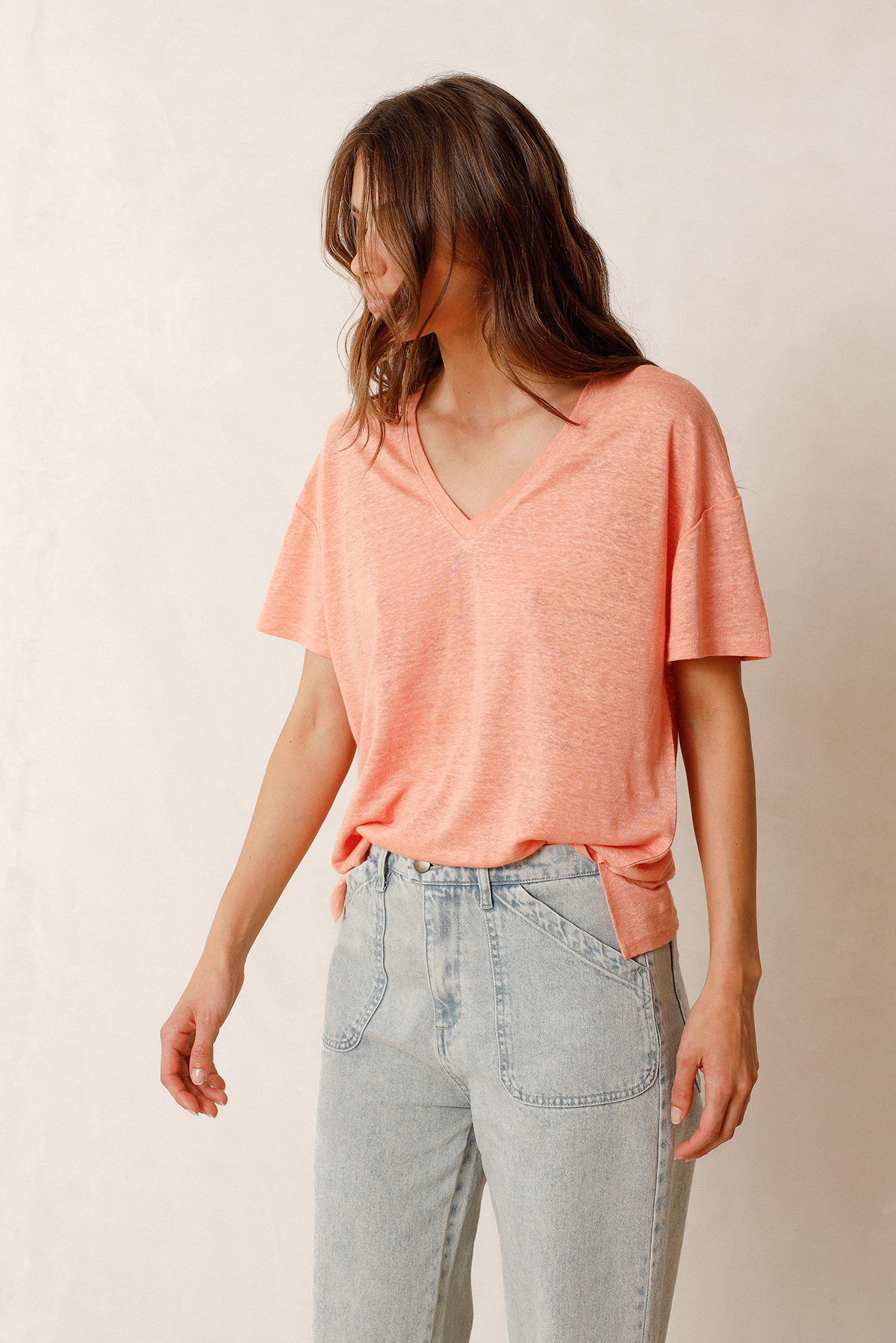 BASIC LINEN TSHIRT